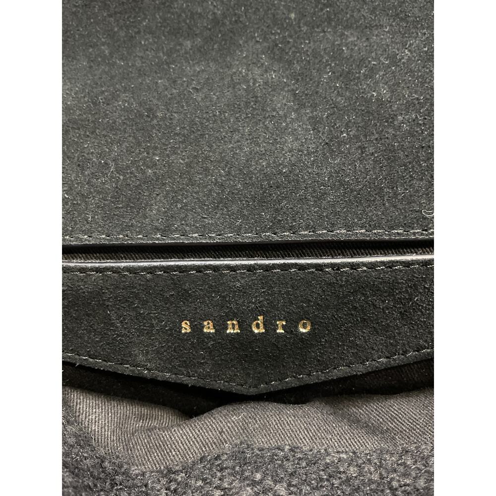 Sandro Black Tweed Yza Bag View 4